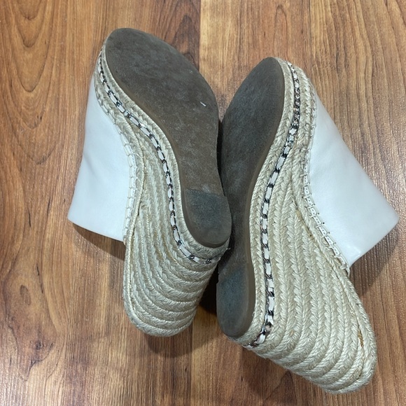 Karl Lagerfeld Cream Mules with Platform Sole - Picture 4 of 5